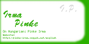 irma pinke business card